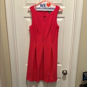 Jessica Howard Pink A-Line Midi Dress Scoop Neck